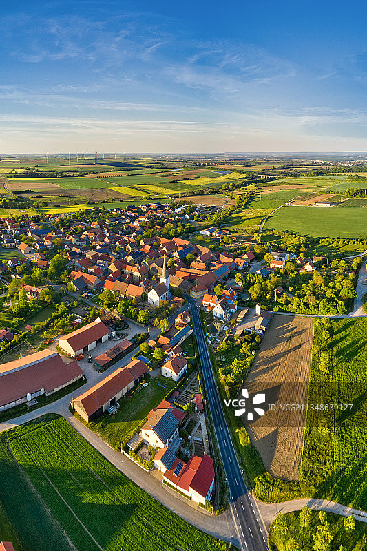 德国巴伐利亚州卡尔滕松德海姆鸟瞰图片素材
