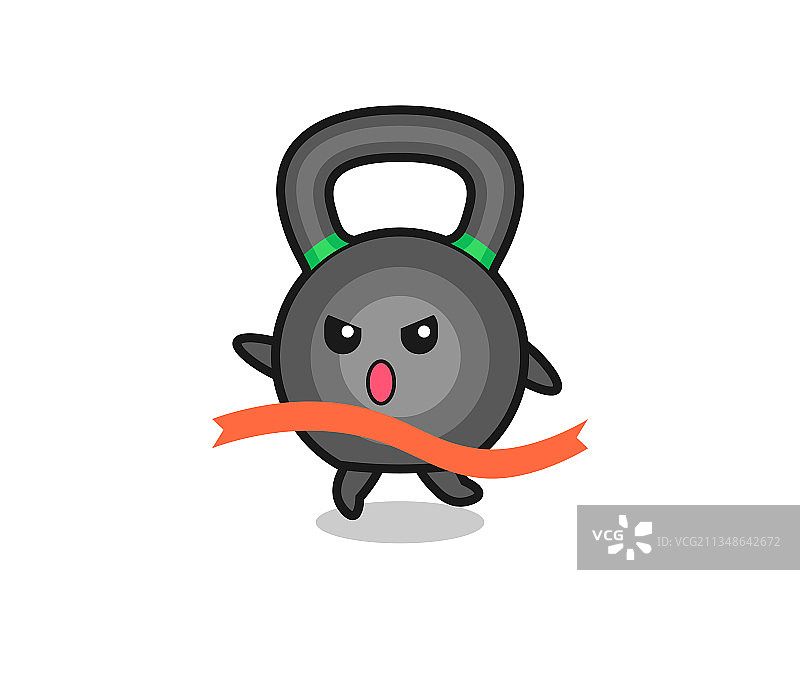 可爱的壶铃冲向终点图片素材