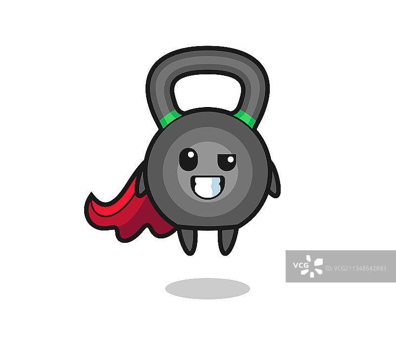 飞行中的卡通壶铃超级英雄图片素材