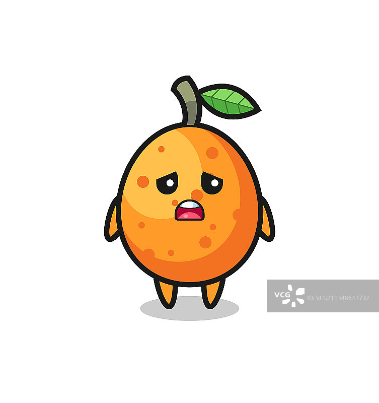 失望表情金桔卡通图片素材