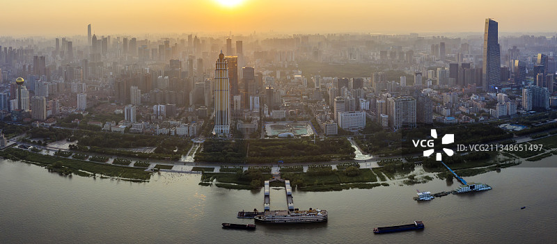 汉口天际线图片素材