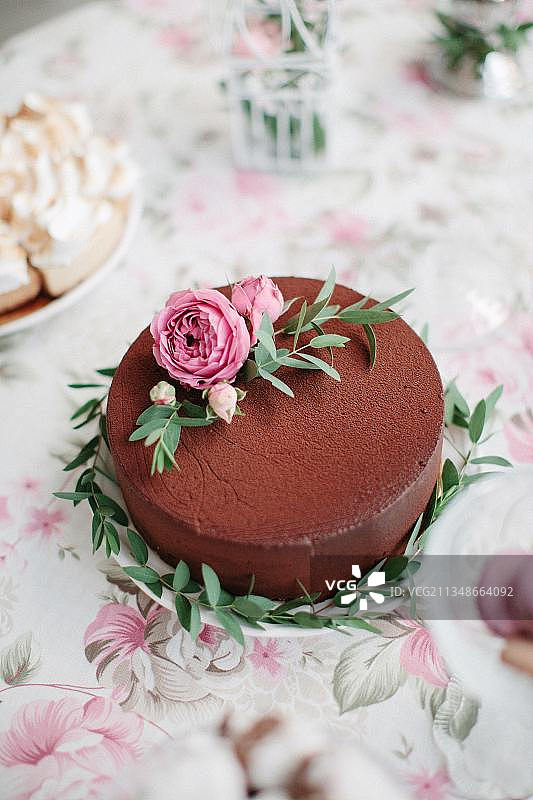 安曼桌上的蛋糕特写，约旦图片素材