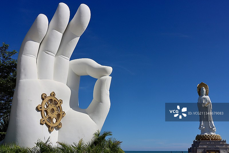 南山海上观音图片素材