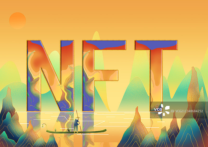 有倒影的NFT图片素材