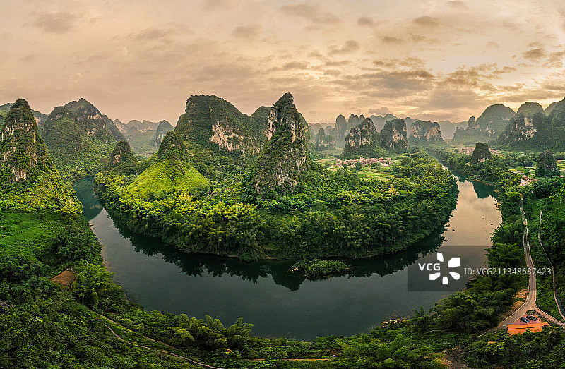 龙江河湾图片素材