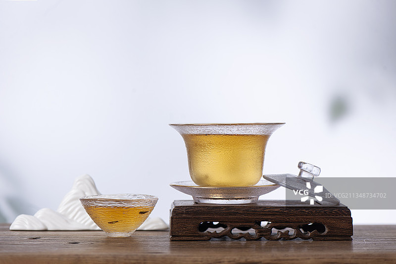 透明玻璃茶具图片素材