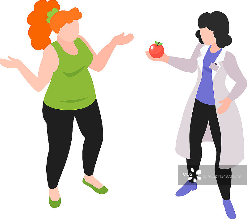 减重顾问组合图片素材