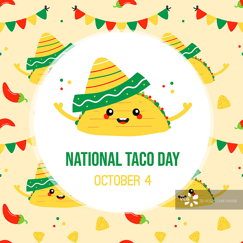 国家炸玉米饼日贺卡图片素材