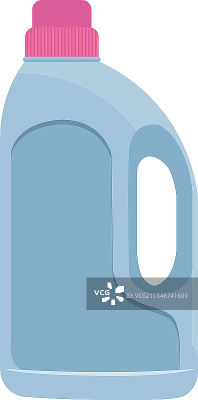 蓝色清洁剂瓶图片素材