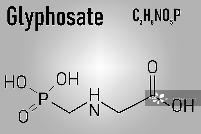 草甘膦分子化学式图片素材