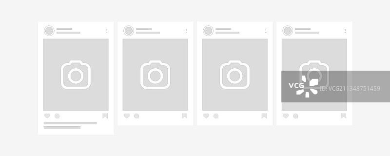 社交网络帖子模型轮播模板图片素材