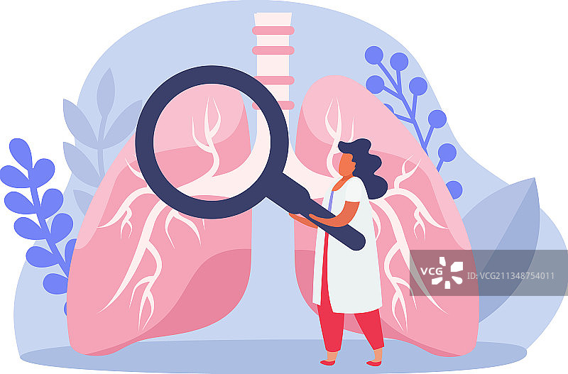 手捧玻璃肺部图片素材