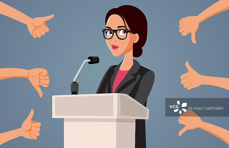 女发言人收到褒贬不一的反应图片素材