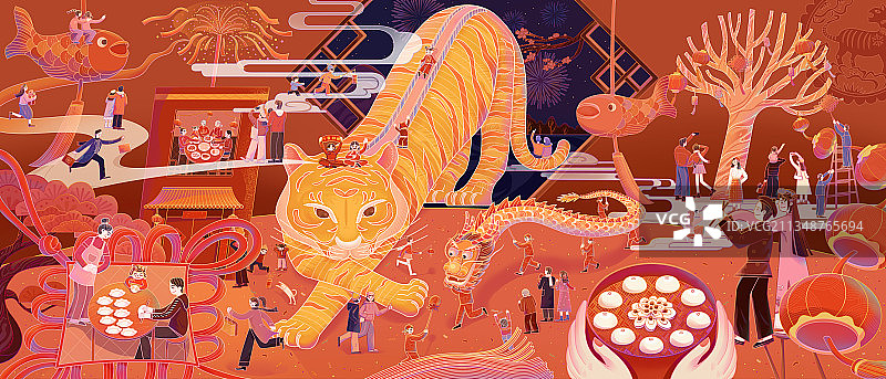 虎年春节图片素材