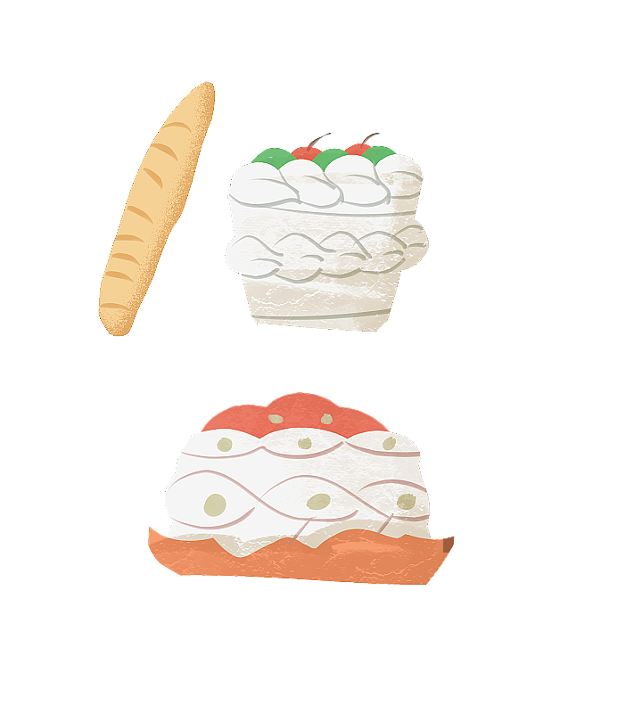 蛋糕店插画元素图片素材