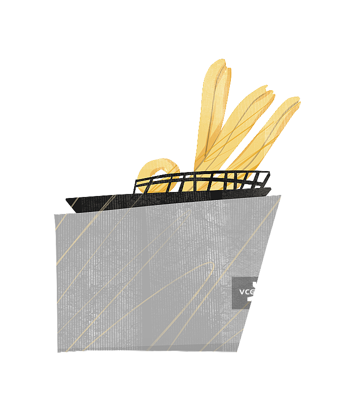 油条油饼插画元素图片素材