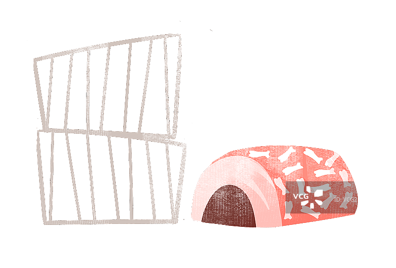 狗窝插画元素图片素材