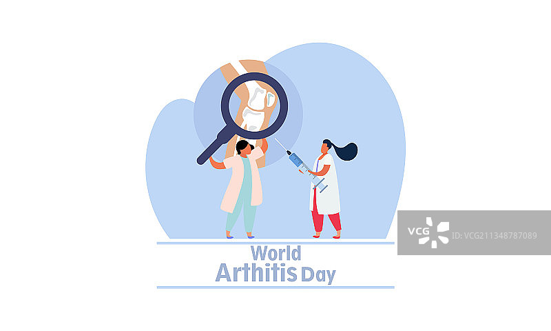 世界关节炎日扁平风背景图片素材