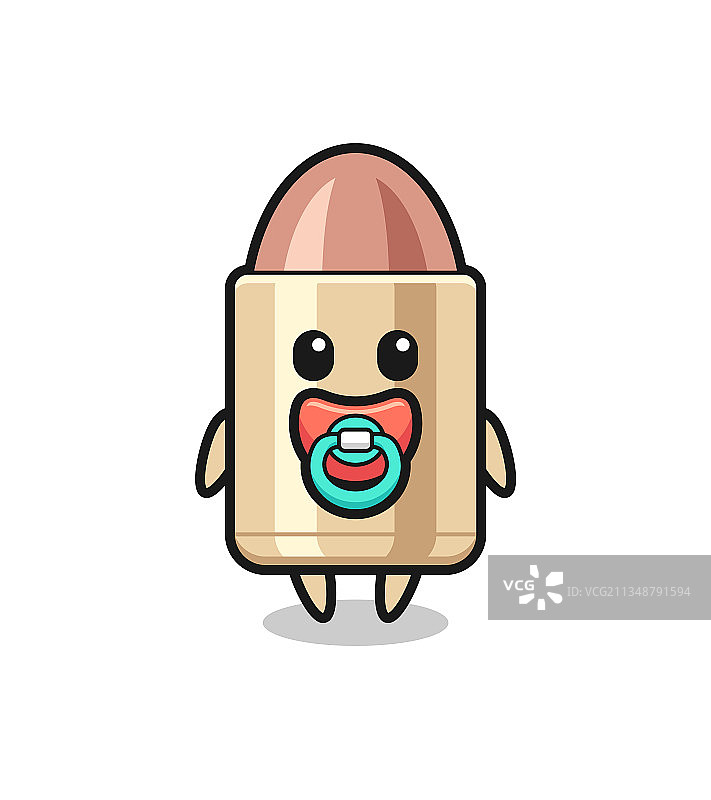 含着奶嘴的卡通子弹宝宝图片素材