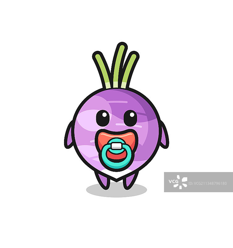 含着奶嘴的萝卜卡通形象图片素材
