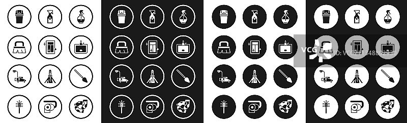 喷雾瓶清洁服务套装图片素材