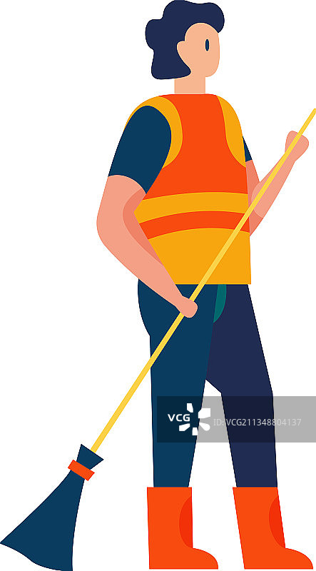 街道清洁工图标图片素材