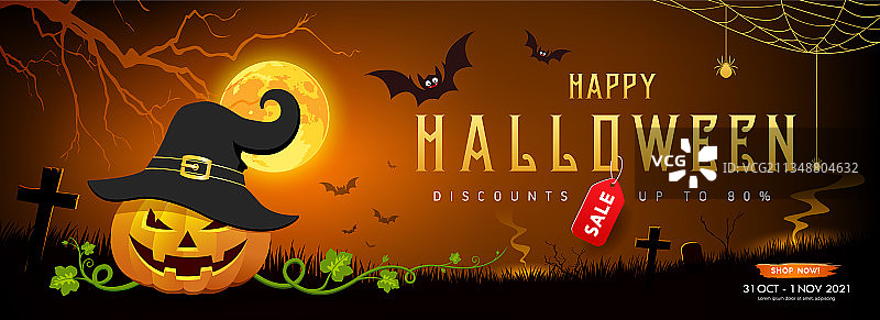 万圣节促销南瓜笑脸图片素材