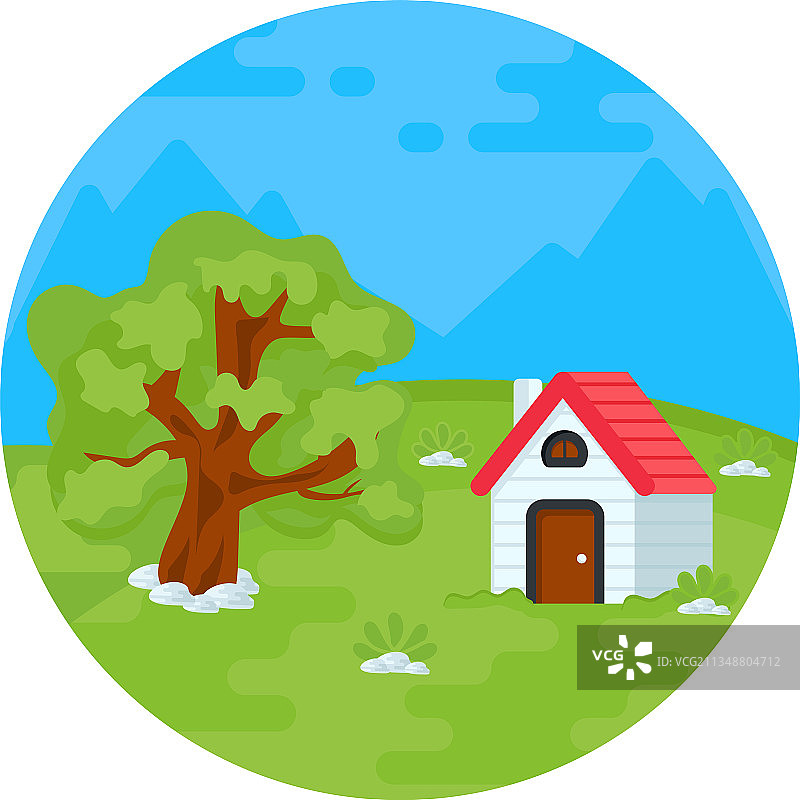 美丽的农舍图片素材