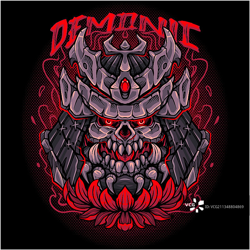 恶魔头像电竞吉祥物Logo设计图片素材