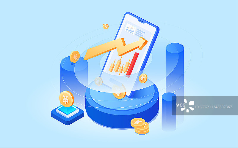 金融插画图片素材