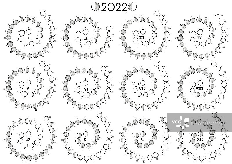 2022年月历图片素材