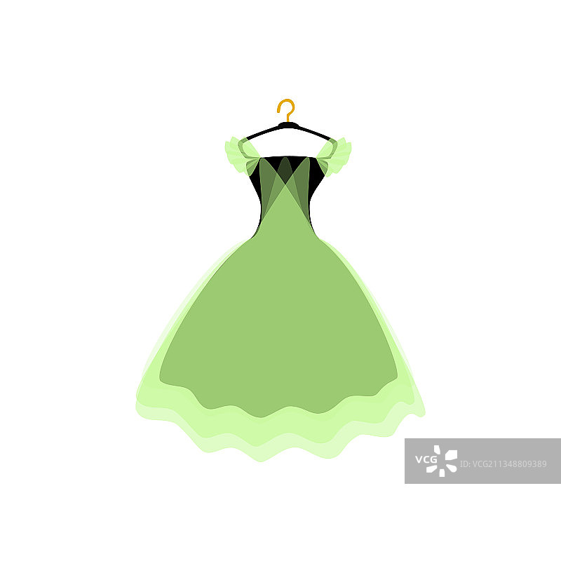 挂在衣架上的华丽礼服图片素材