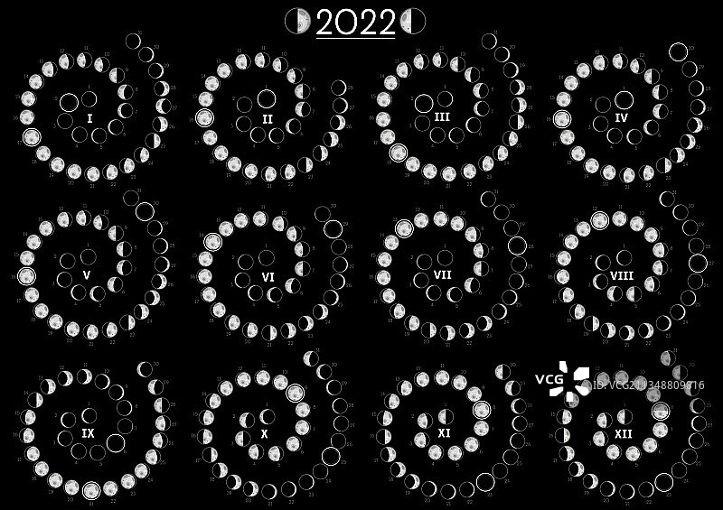 2022年月历图片素材