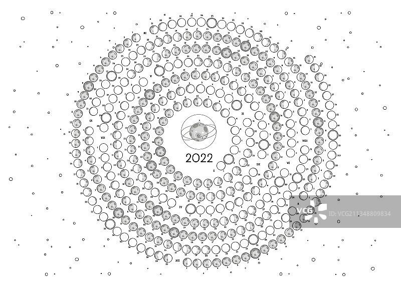 2022年月历图片素材
