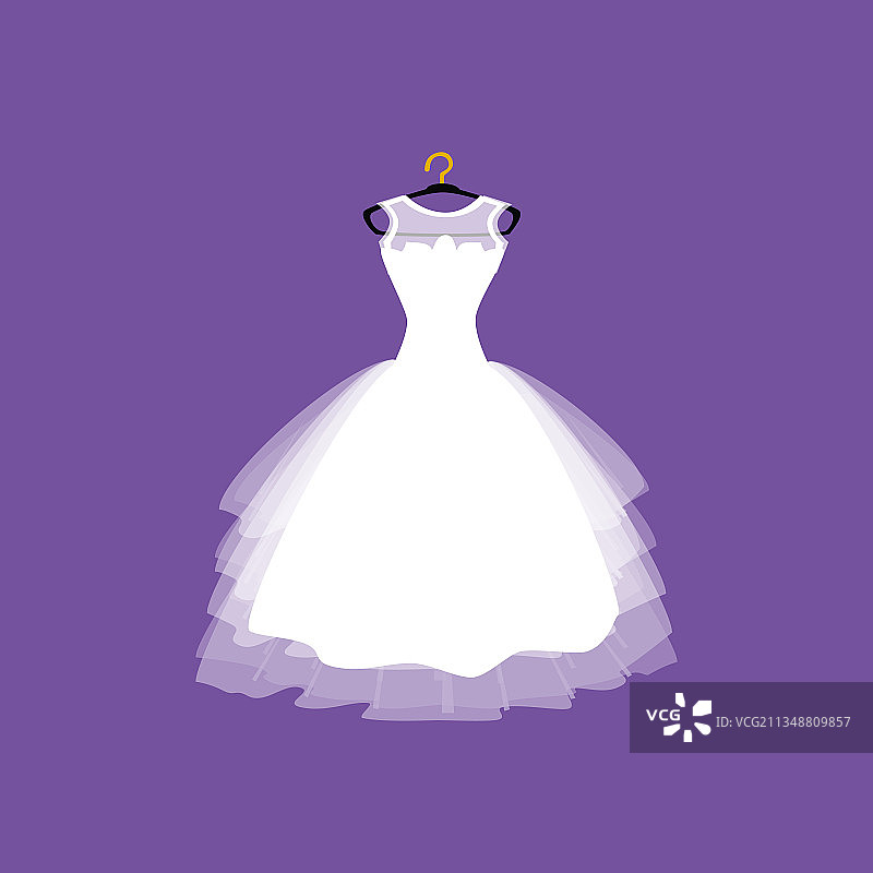 挂在衣架上的婚纱礼服图片素材