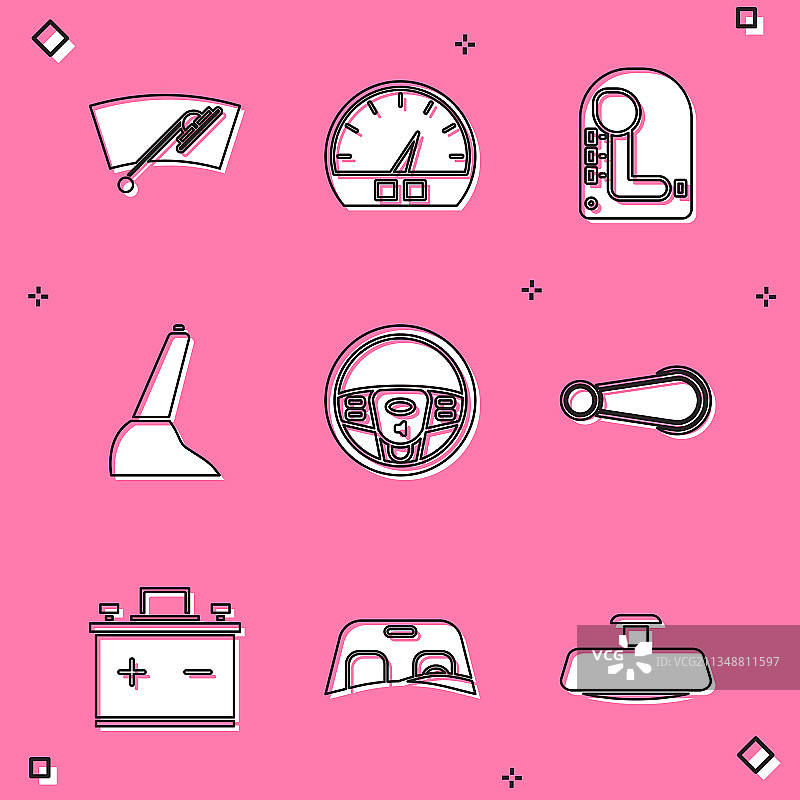 雨刮器、速度计与换挡杆合集图片素材