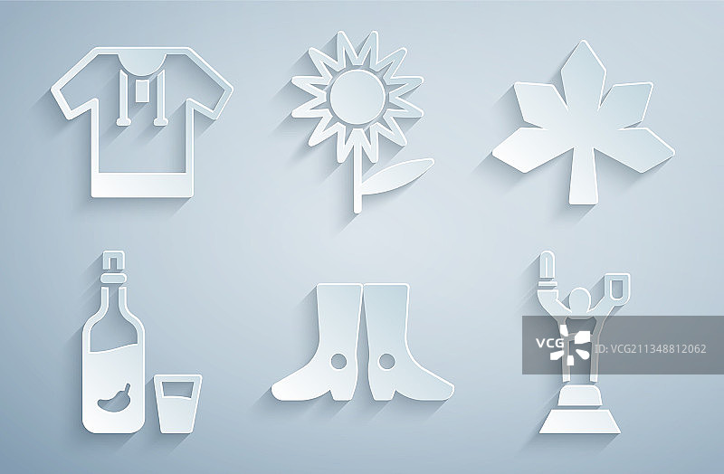 乌克兰风格鞋子板栗叶伏特加图片素材