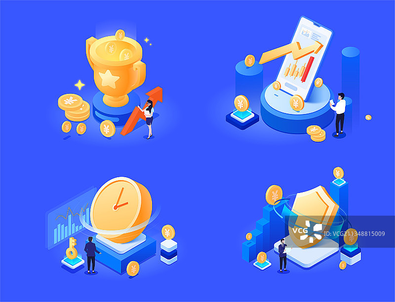 金融行业插画图片素材