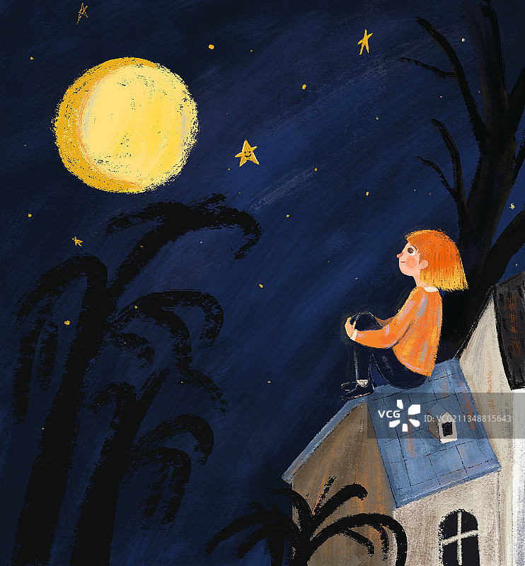 月圆的日子，亦是思念的日子图片素材