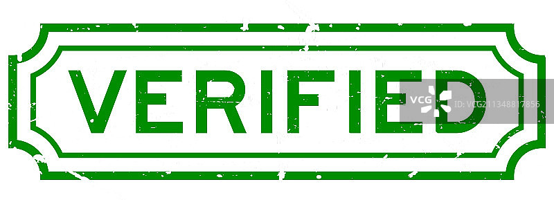 绿色已验证文字印章图片素材