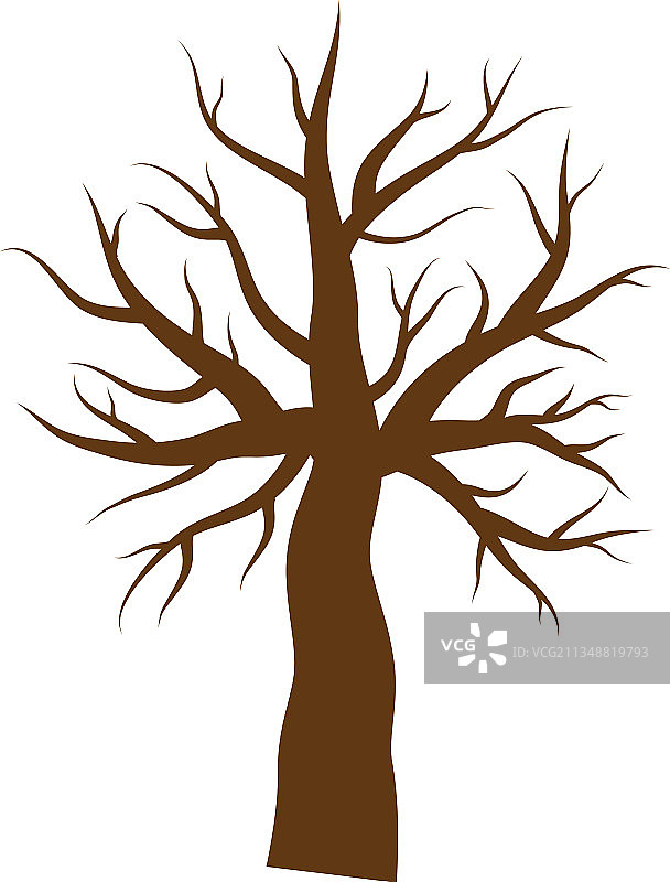 光秃秃的树图标设计模板图片素材
