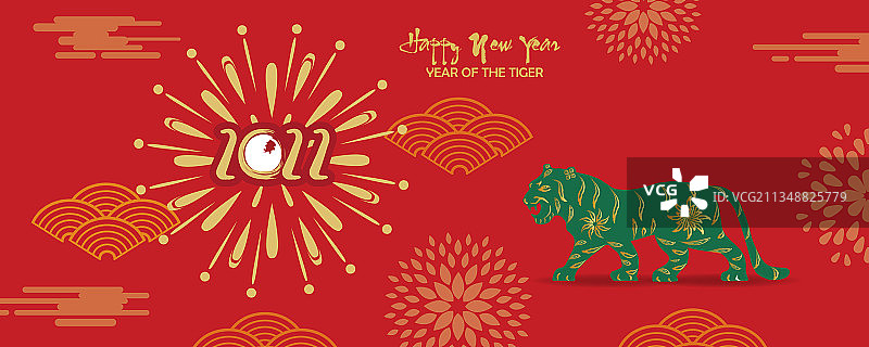 2022年春节，虎年红又红图片素材