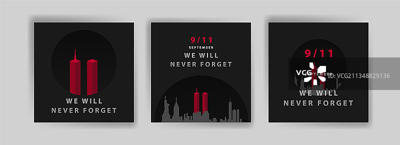 纪念社交媒体帖子模板图片素材