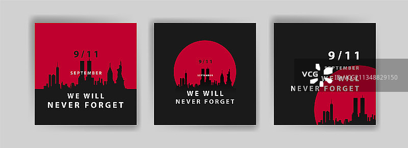 纪念社交媒体帖子模板图片素材