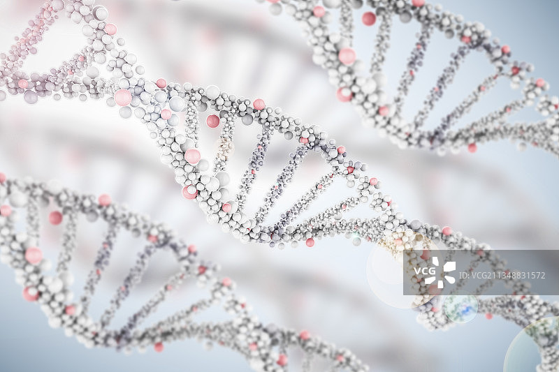 储藏遗传信息的DNA三维渲染概念图图片素材