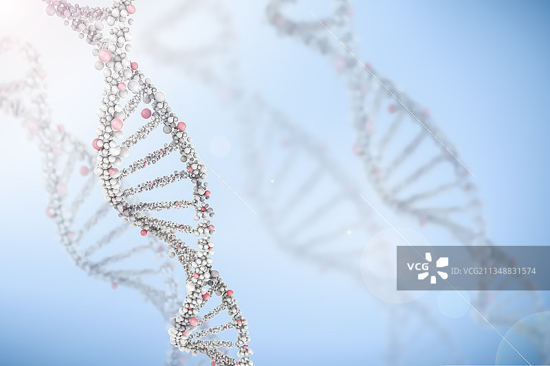 储藏遗传信息的DNA三维渲染概念图图片素材