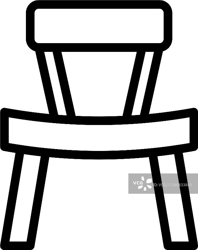 椅子轮廓风格图标Logo图片素材