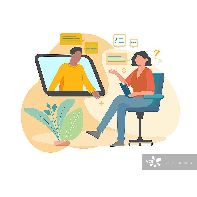 在线面试图片素材