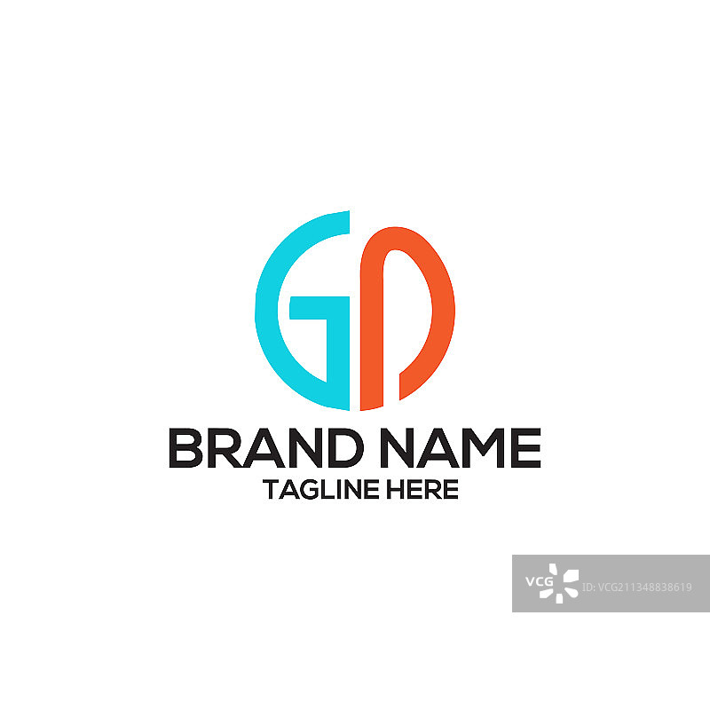 GD字母Logo设计简约风格图片素材