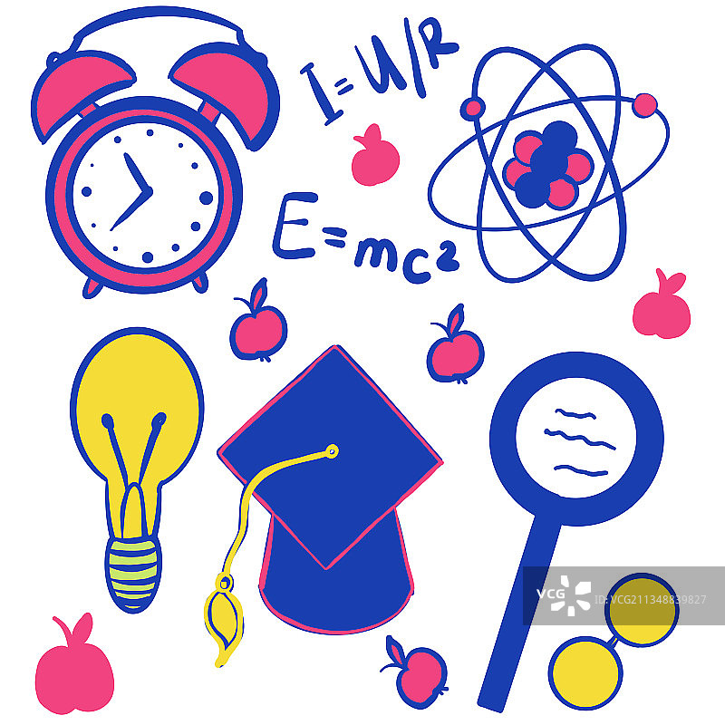 返校季书包文具尺子图片素材